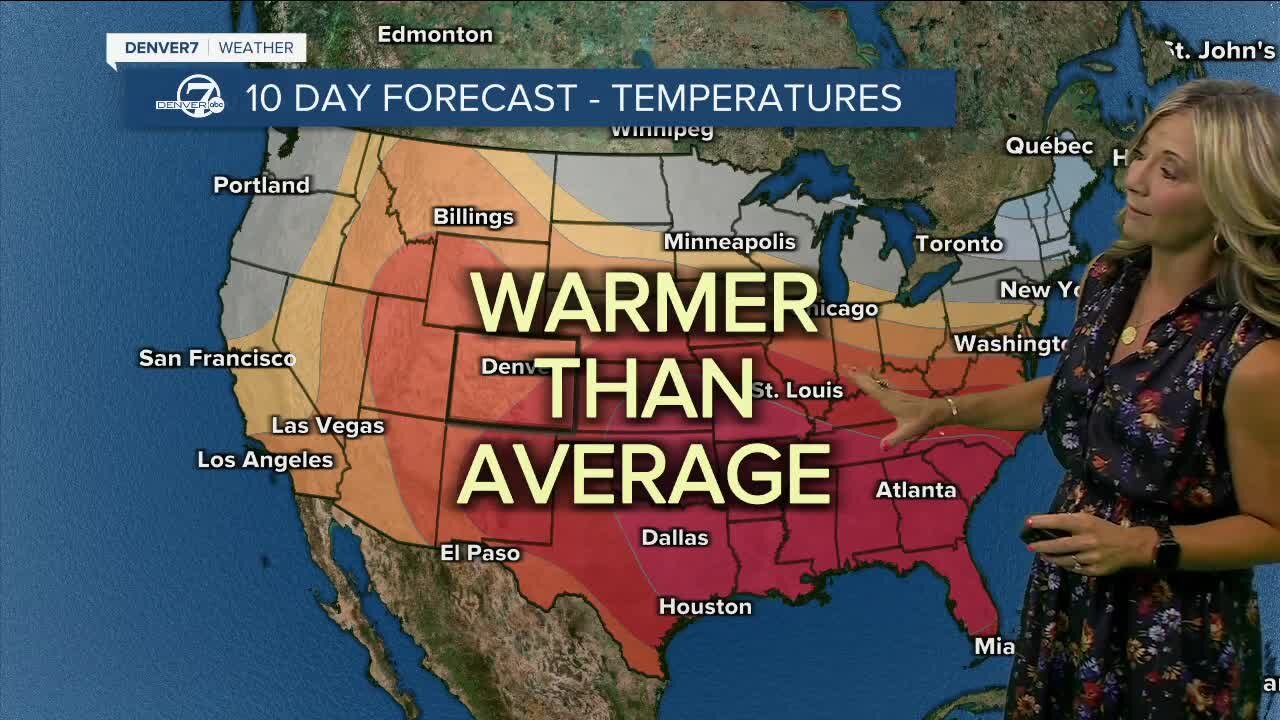 Hot and mainly dry across Colorado for the next few days
