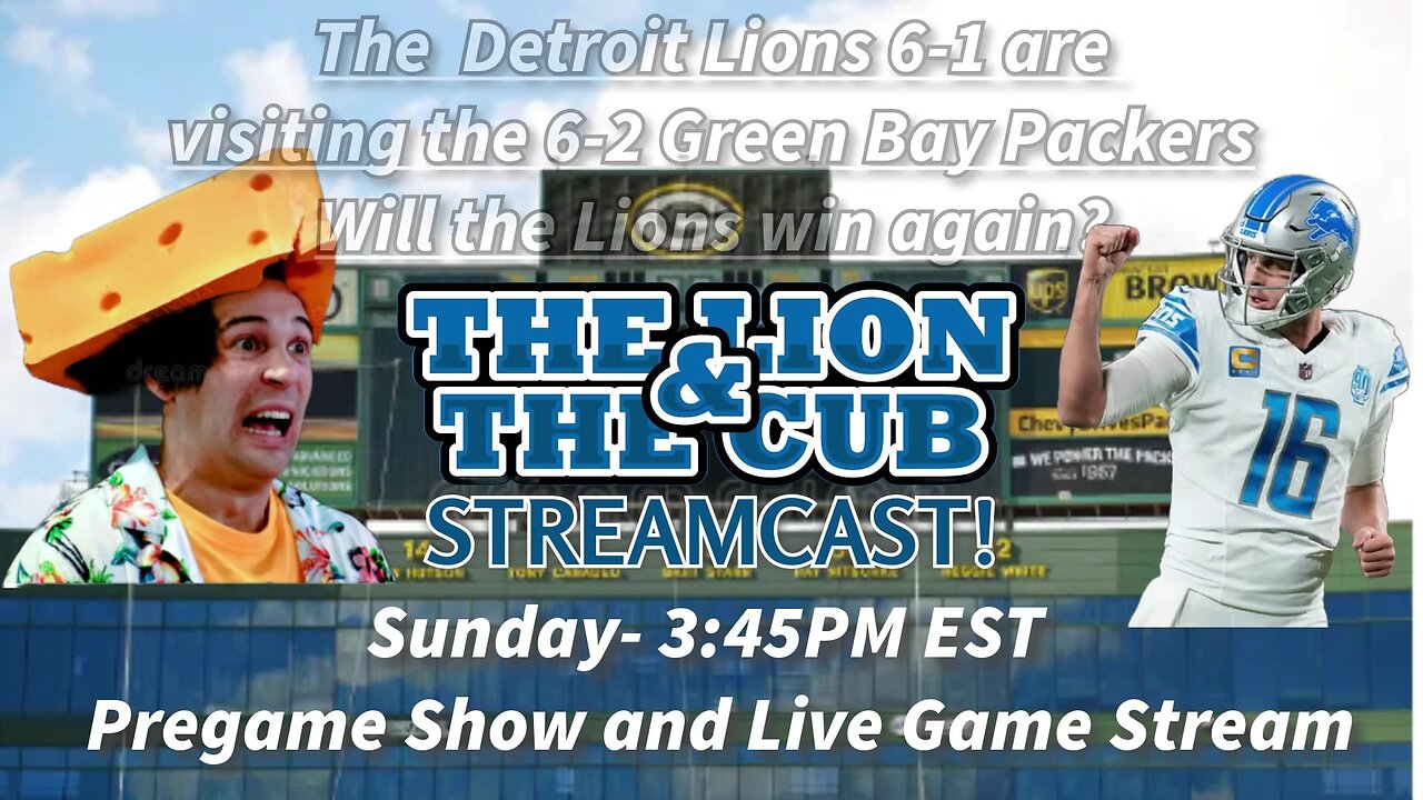 3:45 PM - Detroit Lions at the Green Bay Packers NFL Football Live Stream