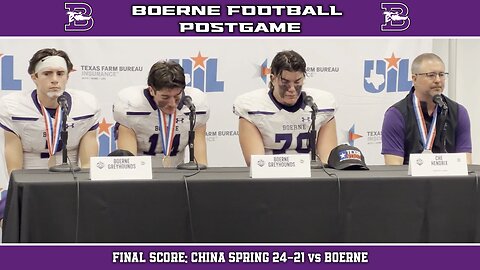 2022 Boerne State Championship Press Conference