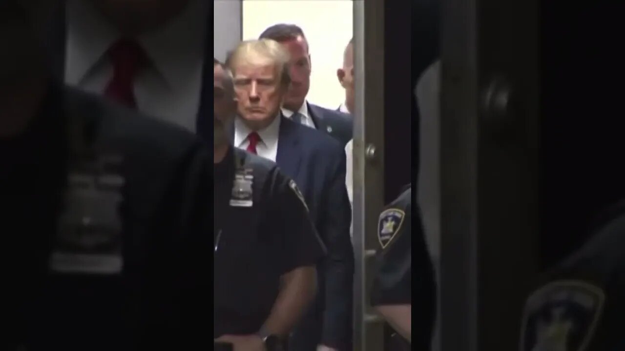 President Trump enters the courtroom.