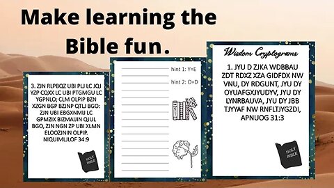 Wisdom Cryptogram Bible Pack: Travel Friendly Activity Packs