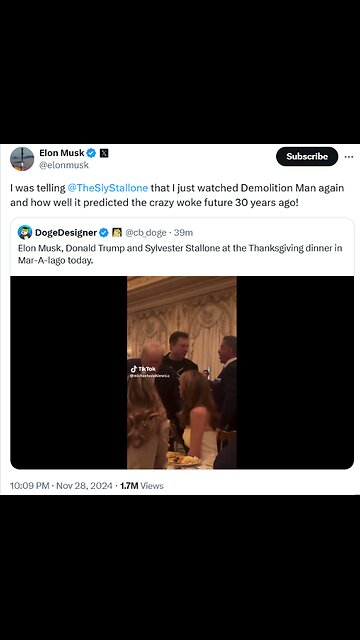 I was telling @TheSlyStallone that I just watched Demolition Man again and...