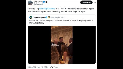 I was telling @TheSlyStallone that I just watched Demolition Man again and...