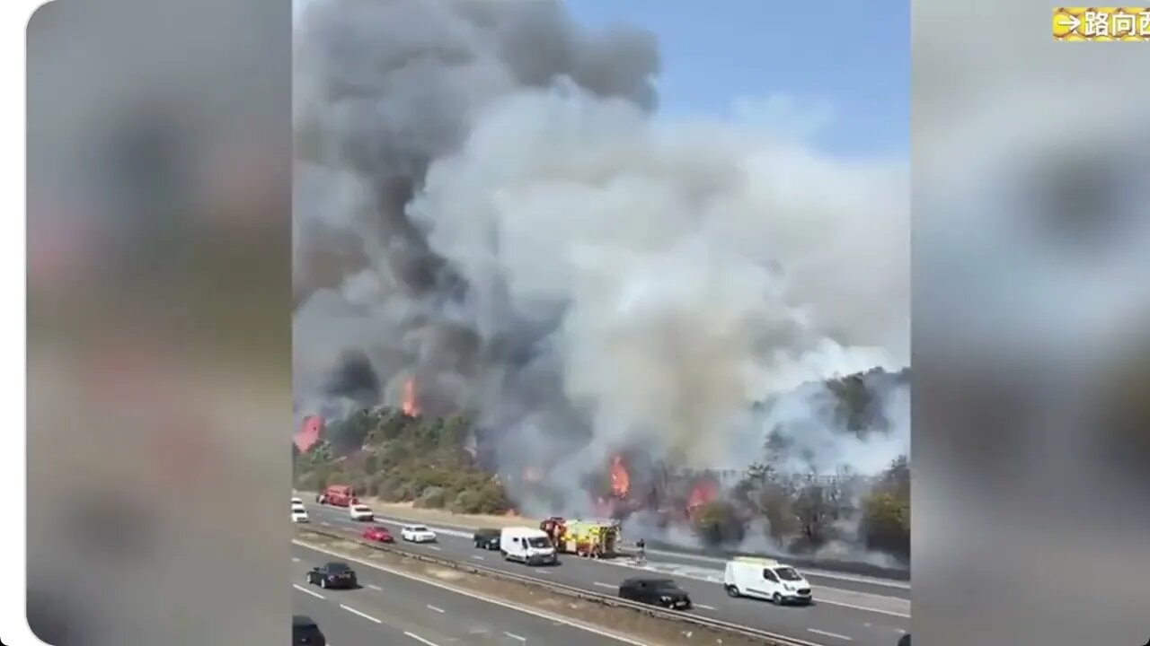 🟨 突發新聞：倫敦的許多地方在達到歷史40攝氏度後著火了 🟨