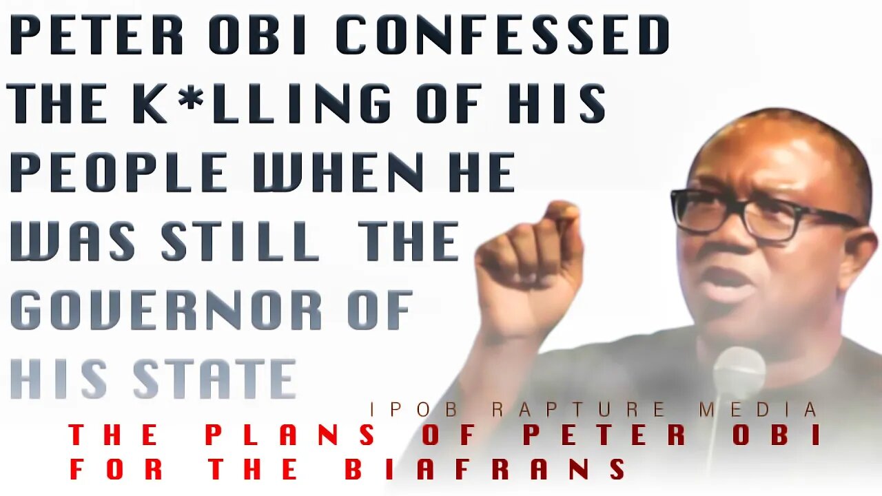 Confession Time: Behold Peter Obi's Plans For Biafrans As Soon As He Becomes The President.