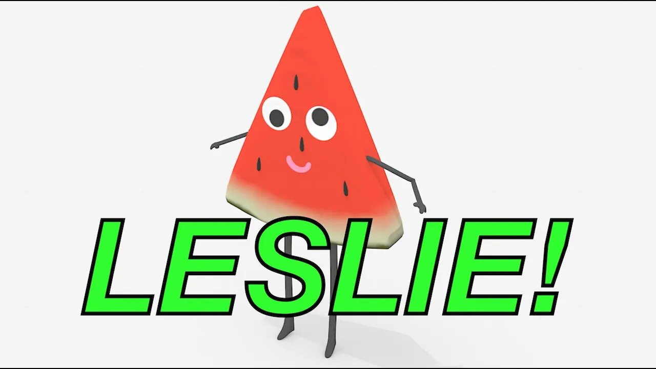 Happy Birthday LESLIE! - WATERMELON Birthday Song