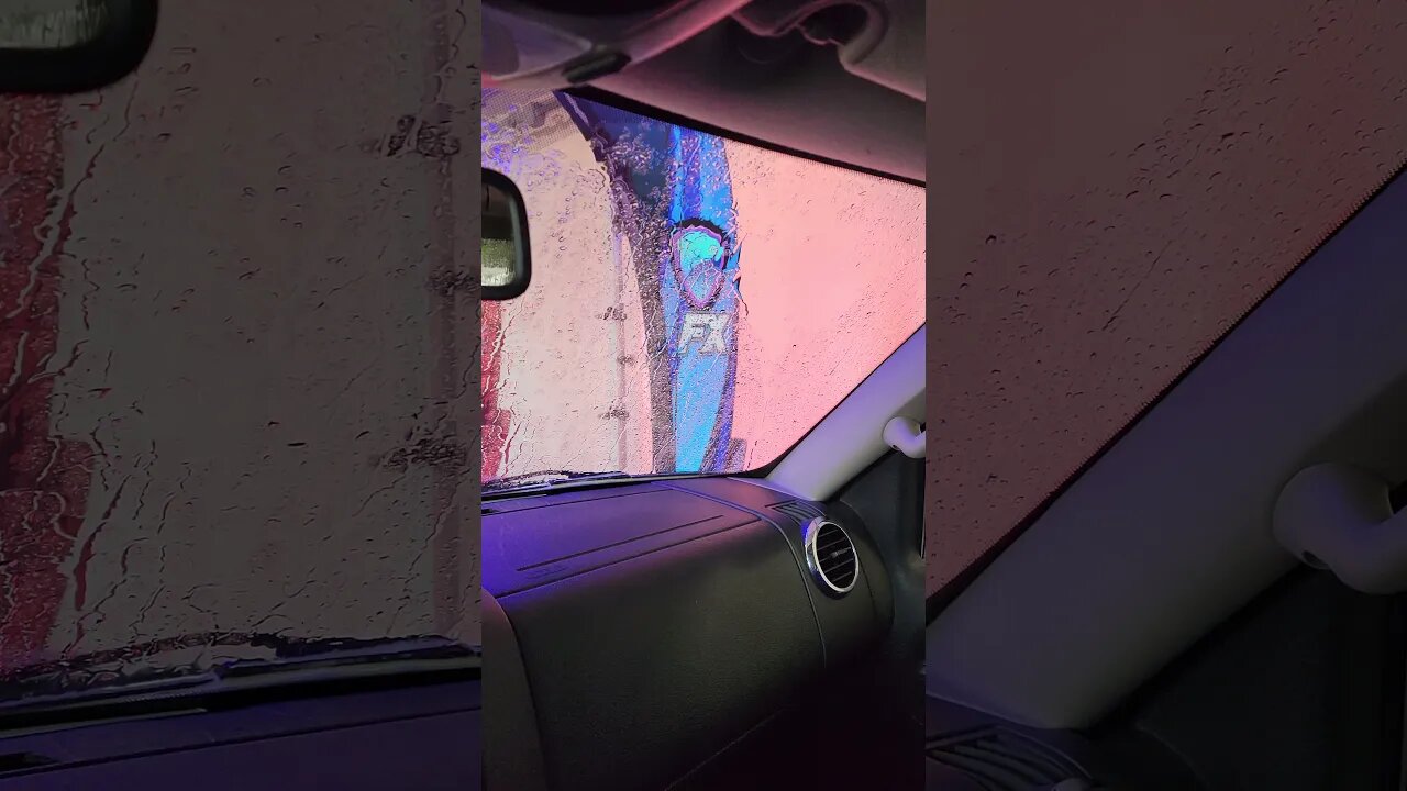 going through a car wash