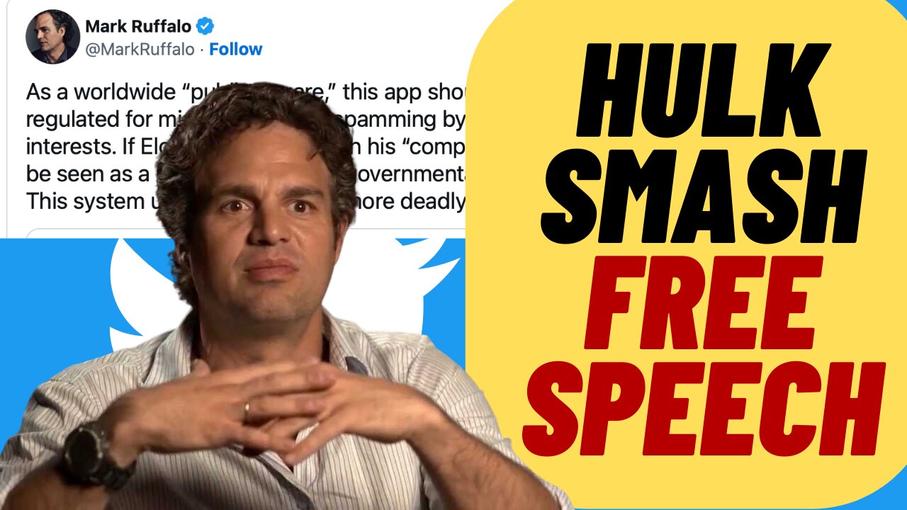 WOKE MARK RUFFALO Calls For Twitter To Be Heavily Regulated