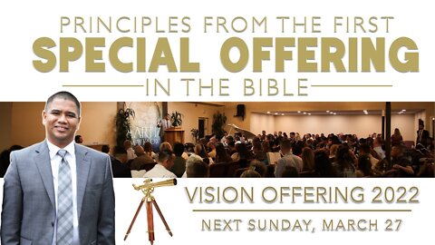 【 Principles From the First Special Offering in the Bible 】 Pastor Roger Jimenez