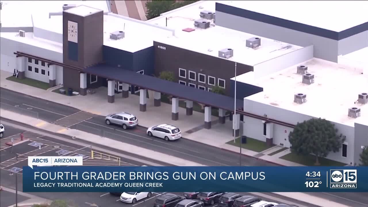 4th grader brings gun to Queen Creek school