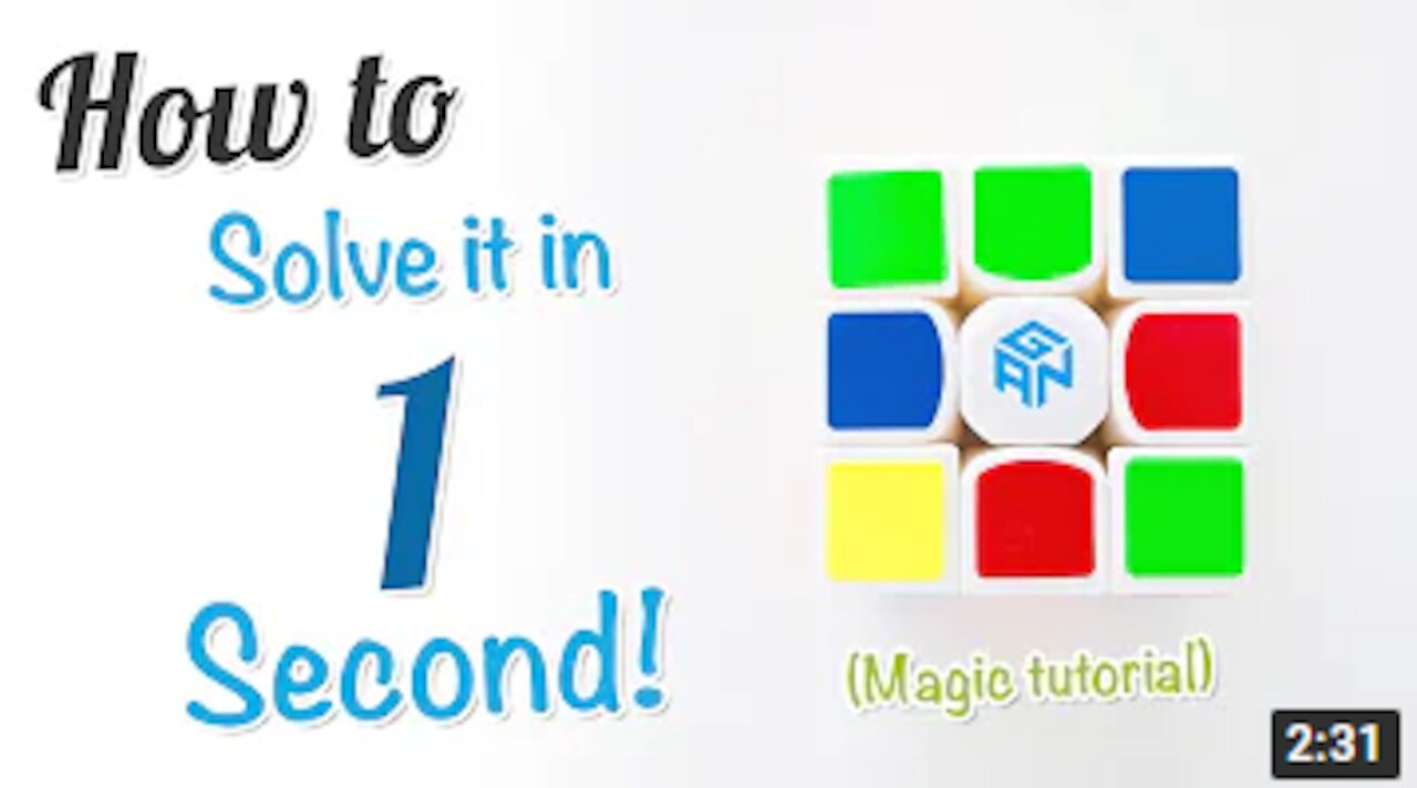 How to Solve a Rubik's Cube in 1 second (Magic Secret)