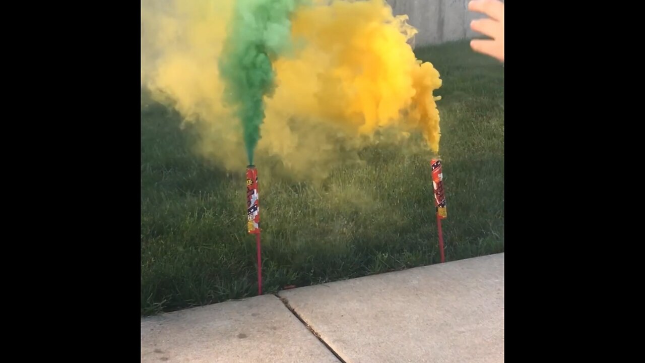 Smoke bomb show