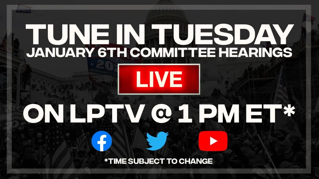 TUES. AT 1 PM ET: The January 6th Cmte Hearings continue. Watch live w/ The Lincoln Project here.
