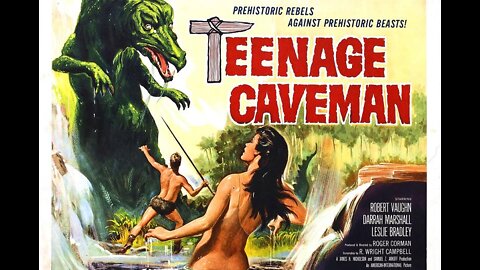 Roger Corman TEENAGE CAVEMAN 1958 Prehistoric Teen Fights Monsters & Learns a Strange Secret FULL MOVIE