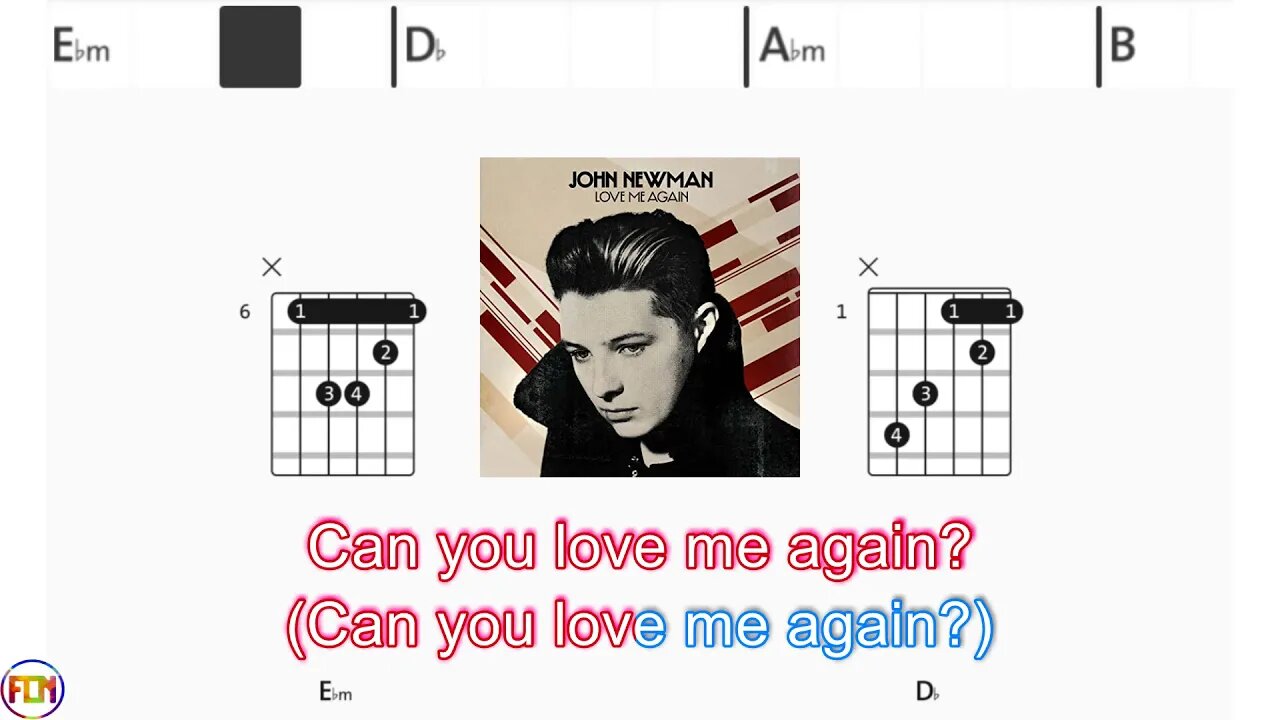 John Newman - Love me again - (Chords & Lyrics like a Karaoke)