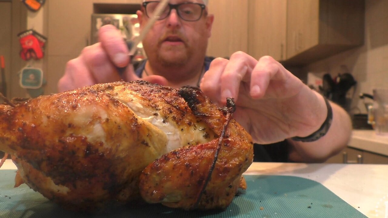 Tank Cooks Rotisserie Chicken