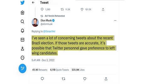 Brazilian Election Interference? —Elon Musk