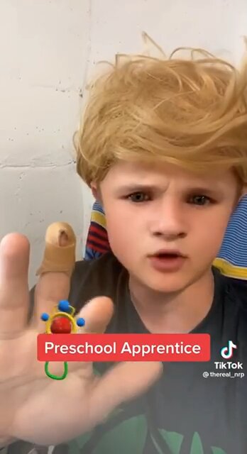 Baby Trump gets in a horrible water balloon fight