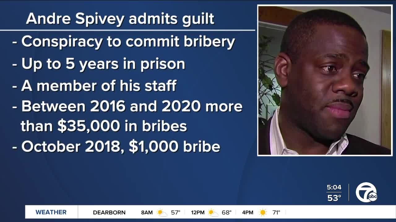 Detroit City Councilman Andre Spivey to resign after pleading guilty to bribery charge