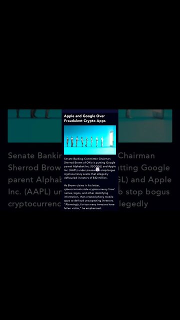 GOOGLE AND APPLE CRYPTO TROUBLE SENATE NOTICE #cryptomarketnews #cryptomarket #cryptoscam #finance