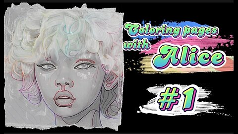 Coloring pages with Alice: "Technicolor Craze" | Digital Art Compilation