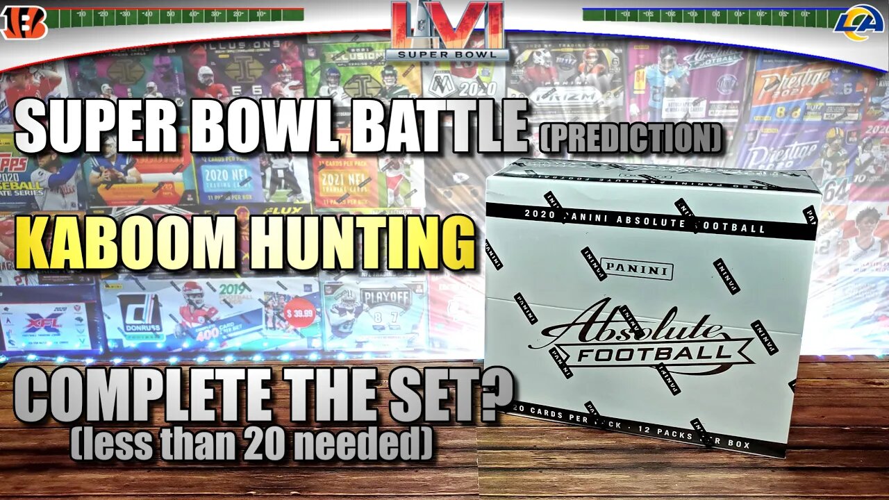 Super Bowl LVI Battle | 2020 Absolute Football Fat Pack Box Hunting for KABOOMS! and Complete Set 🏈