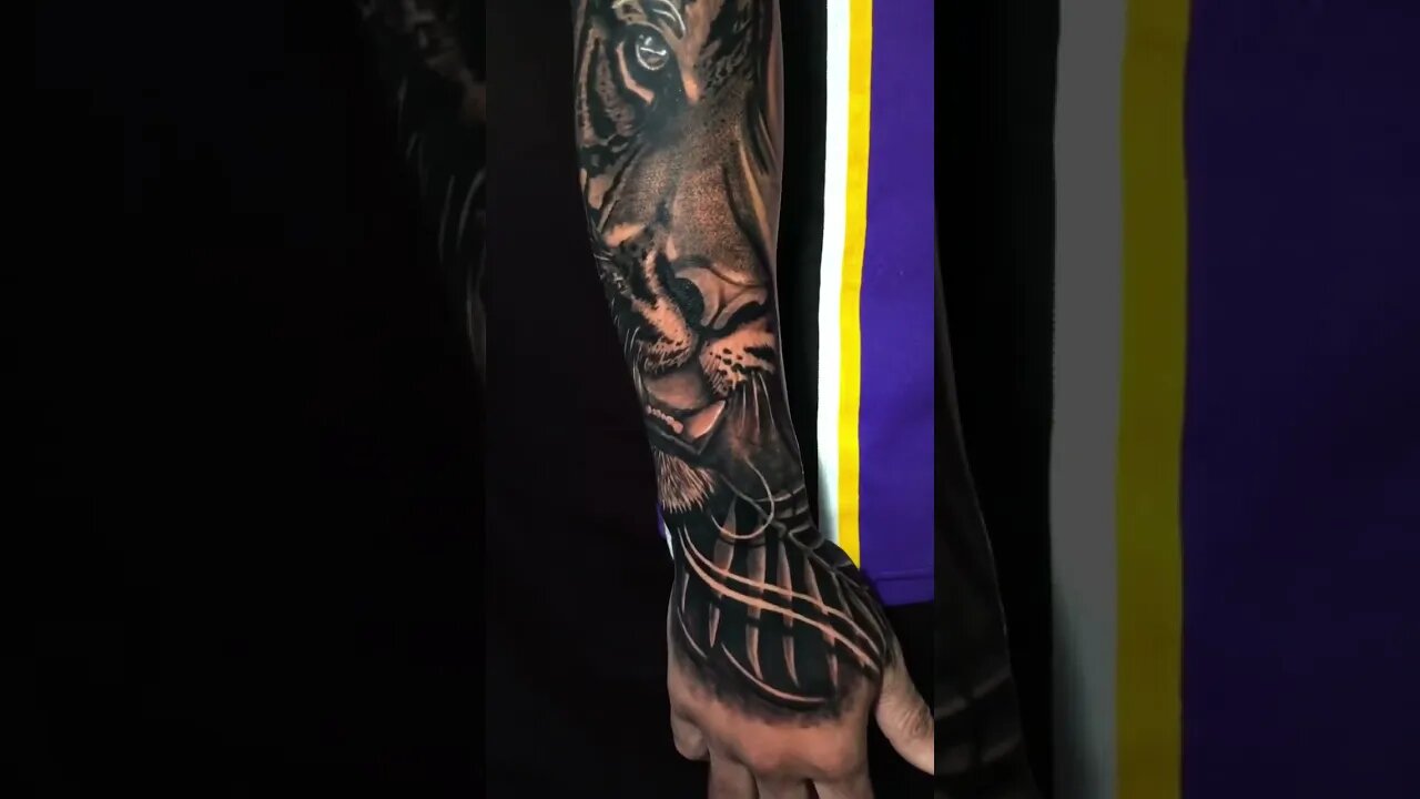 Tigre Realista Ante Braço, #shorts #filipetattoo #tattoo #tigres