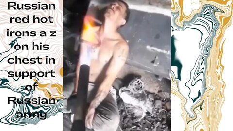 Russian red hot irons a z on his chest
