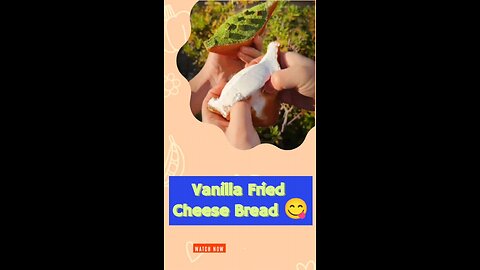 Crispy Fried Cheesy Bread filled with Vanilla Cream topped with Chocolate