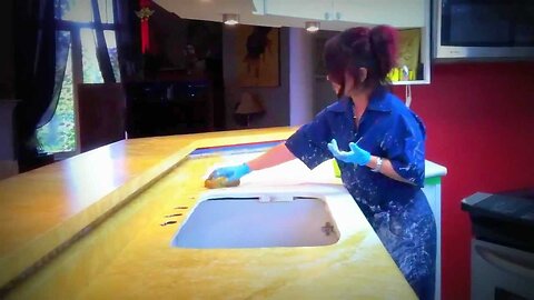 How to Paint your counters to look like Travertine stone