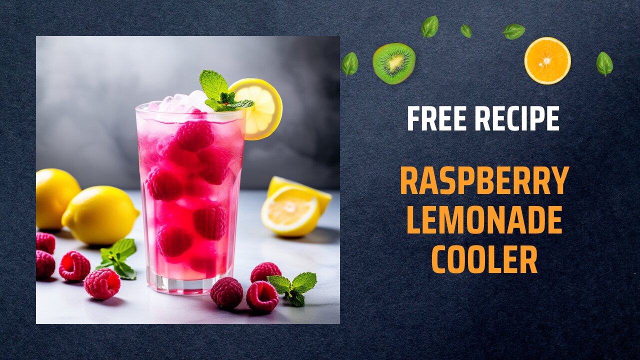 Free Raspberry Lemonade Cooler Recipe 🍋🍇❄️+ Healing Frequency🎵