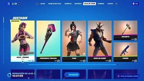 LOJA Fortnite Hoje 11-07-2022