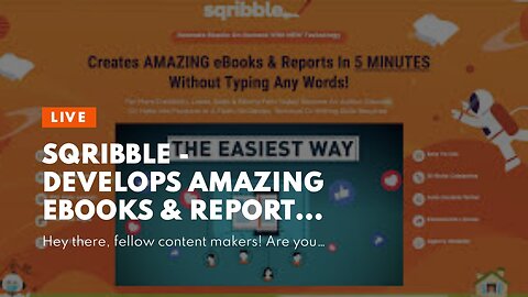 Sqribble - Develops AMAZING eBooks & Reports In 5 Mins Without Keying In Any Type Of Words!