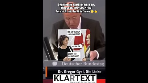 Gysi vs Baerbock... manchmal kann einem Annalena schon Leid tun ,-)