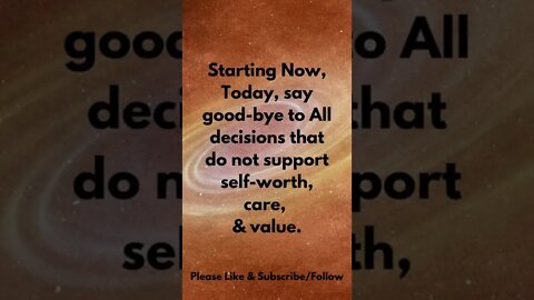 Starting Now, Today