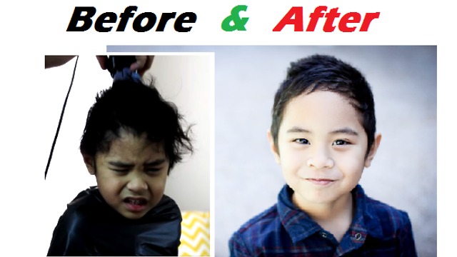 Toddler running away from HAIR CUTTER ( must watch! )