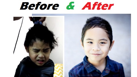 Toddler running away from HAIR CUTTER ( must watch! )