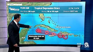 3 tropical systems: Fred moving towards Panhandle, Grace expected to restrengthen in Gulf