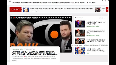 Habecks ( unbestätigtes ) Faketelefonat mit Vovan & Lexus.