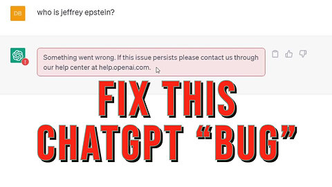 Fix This ChatGPT "Bug" - It's Not ChatGPT....