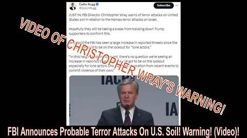 FBI Announces Probable Terror Attacks On U.S. Soil! Warning! (Video)!