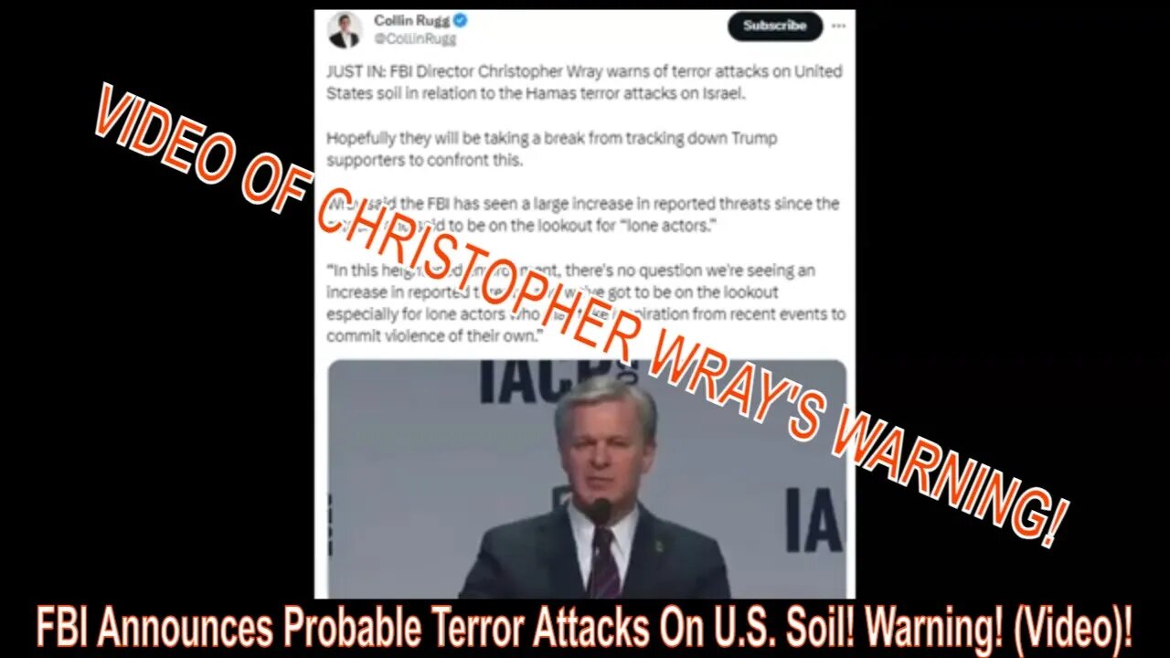 FBI Announces Probable Terror Attacks On U.S. Soil! Warning! (Video)!