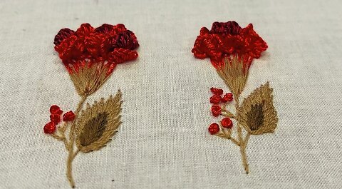 "Hand Embroidered Flower Design Tutorial | Step-by-Step Guide"