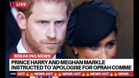 Prince Harry and Meghan Markle instructed to 'apologise for Oprah comments before funeral'