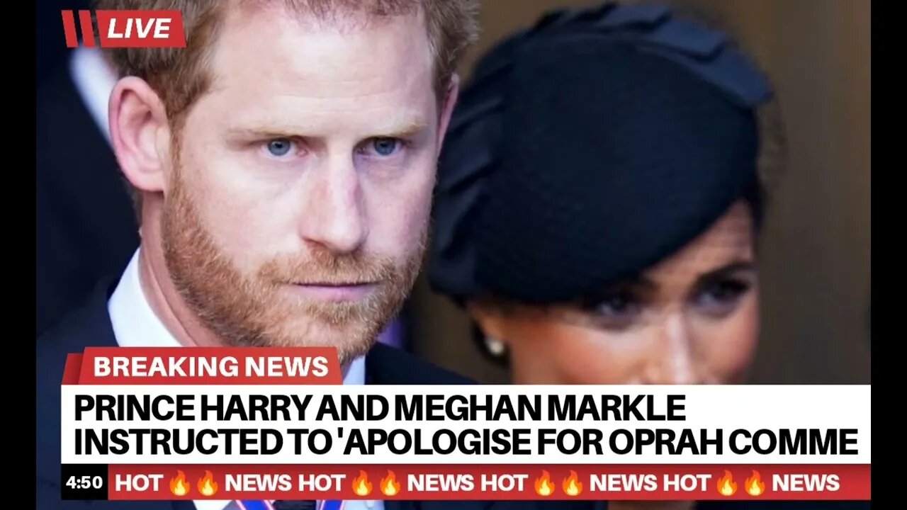 Prince Harry and Meghan Markle instructed to 'apologise for Oprah comments before funeral'