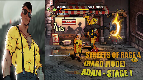 Streets Of Rage 4 (Hard Mode) Adam: Stage 1