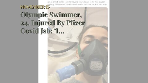 Olympic Swimmer, 24, Injured By Pfizer Covid Jab: ‘I Couldn’t Function – I Wanted to End My Lif...