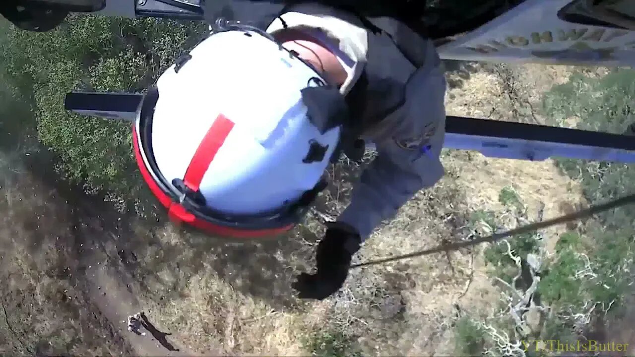 CHP and CAL Fire help hoist an injured hiker in Skyline Park