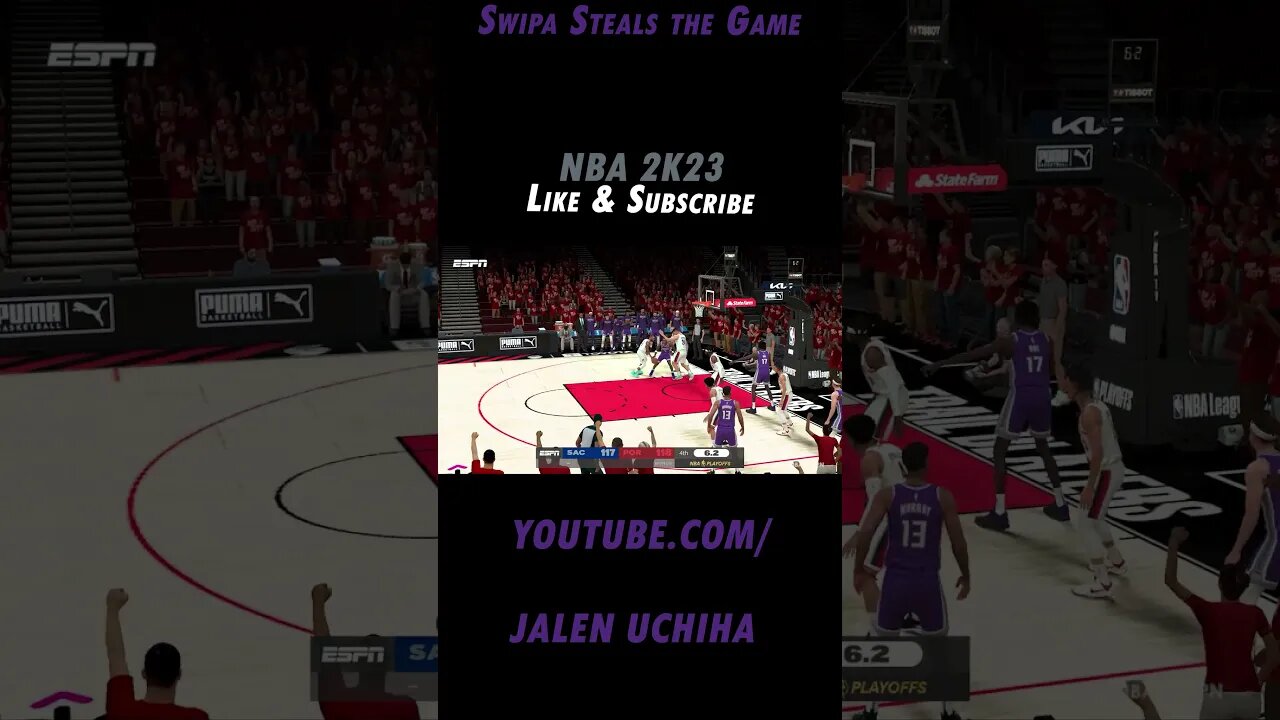 Swipa Steals the Game #2023 #nba #2k23 #de'aaron fox #jalen uchiha #shorts