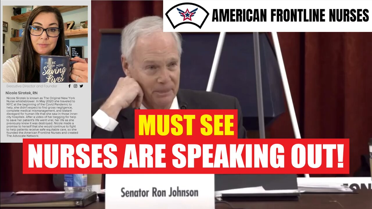 Nurses MIND BLOWING SPEECH! Must Hear - Sen. Ron Johnson - ER Nurse Nicole Sirotek